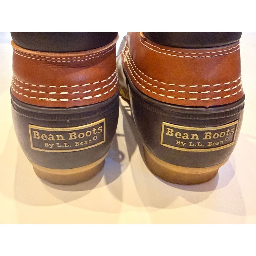 LL Bean Bean Boots Womens 6 M Brown Leather Gumshoe Duck Boots Low Top